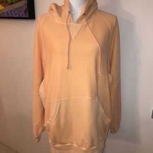Free People peach oversized hoodie Large
